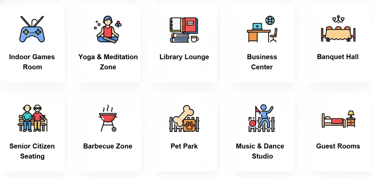 Clubhouse, Pool & Sports At Adarsh Parkland