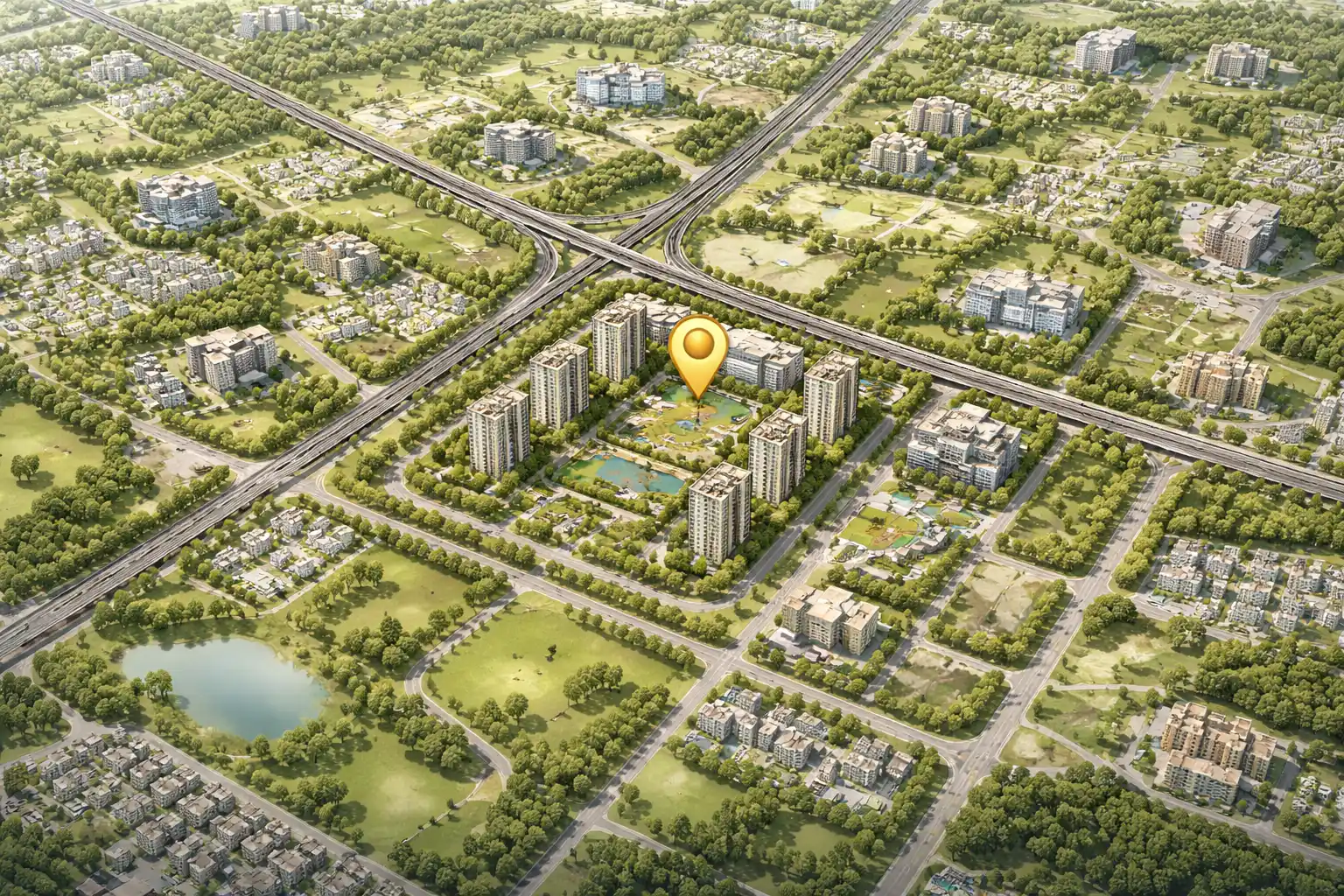 Download Adarsh Parkland Location Map